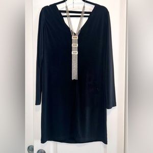 Calvin Klein women’s long sleeve vneck dress with halter back